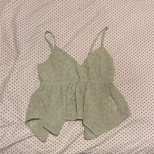 Hollister Light Green Camisole Top